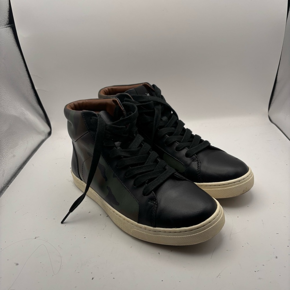 Coach Black and Camo High-Top Sneakers Classic Style FG1952 Size 70